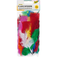 Federn mehrfarbig, flauschig