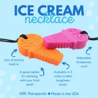 ARK Ice Cream Chew Necklace Hot Pink, XT Medium