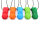 ARK Racecar Chew Necklace Bright Blue, XT Medium
