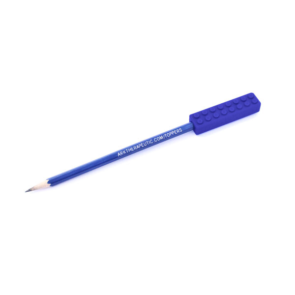 ARK Brick Stick® Kau-Aufsatz für Bleistift Dunkelblau, Standard