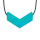 ARK Chevron Chew Necklace Teal, Medium