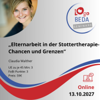 ‚,Elternarbeit in der Stottertherapie-Chancen und...