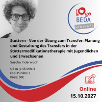 Stottern - Von der Übung zum Transfer: Planung und...