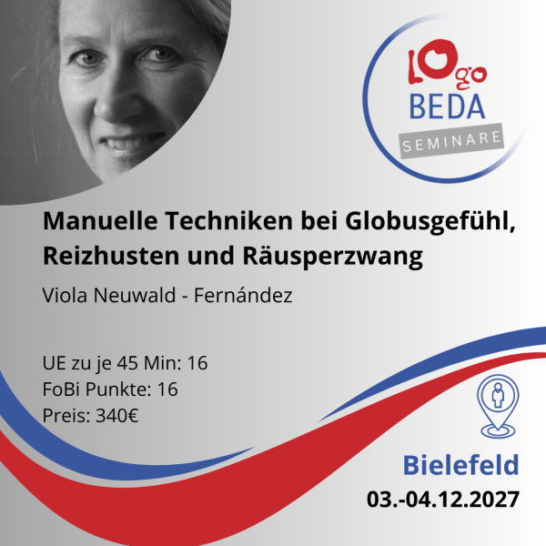 Manuelle Techniken bei Globusgefühl, Reizhusten und Räusperzwang