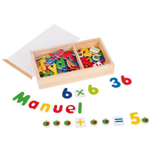 Magnetic alphabet and numbers