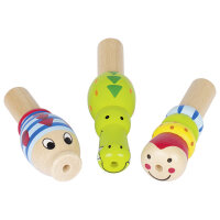 Mini animal trumpets made of wood, assorted
