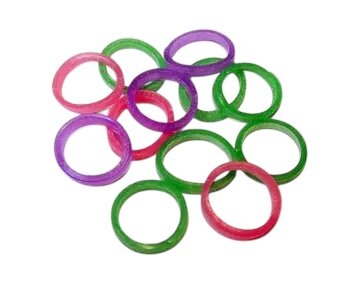 Gummiringe, Latex, elastisch, 100 Stk., violett - , 4,50
