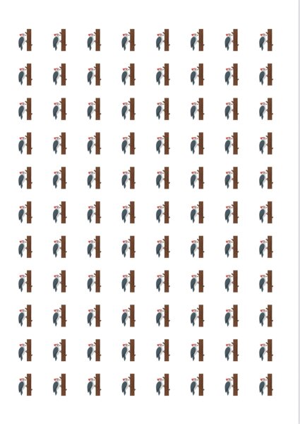 Lautsymbol-Sticker Specht k