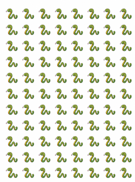 Lautsymbol-Sticker Schlange ss stimmlos