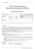 TPB Vocabulary Test Sheet