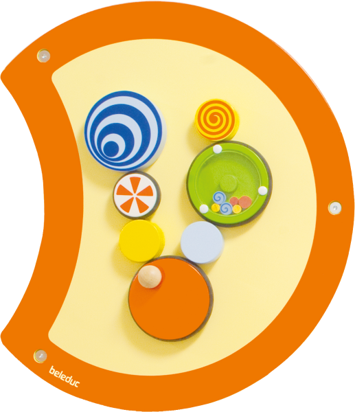 Wall Play Object Caterpillar "Spinning Tops"